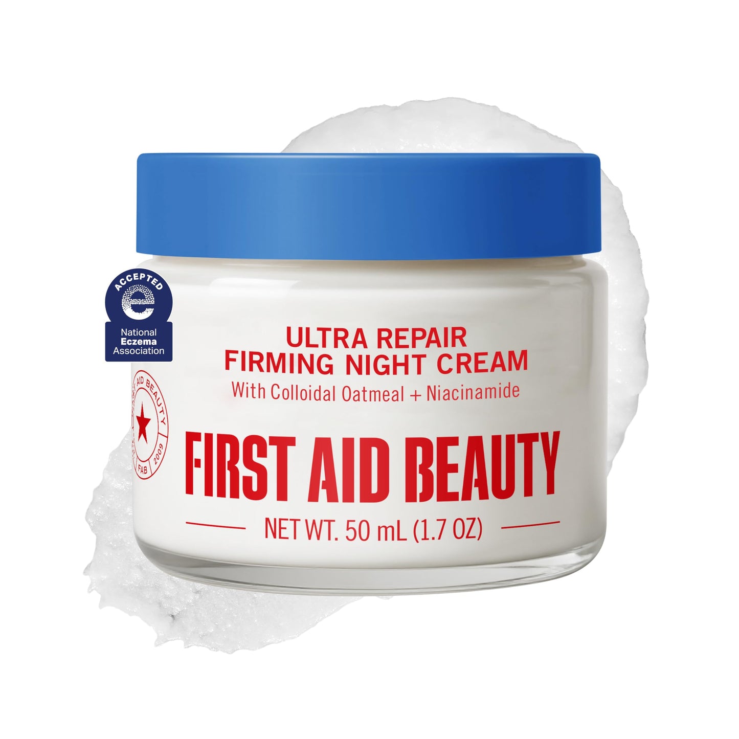 First Aid Beauty Ultra Repair Hydra-Firm Night Cream with Colloidal Oatmeal, Fragrance Free Anti-Aging Plumping Moisturizer to Hydrate & Reduce Fine Lines and Wrinkles, Sensitive Skin Safe, 1.7 oz