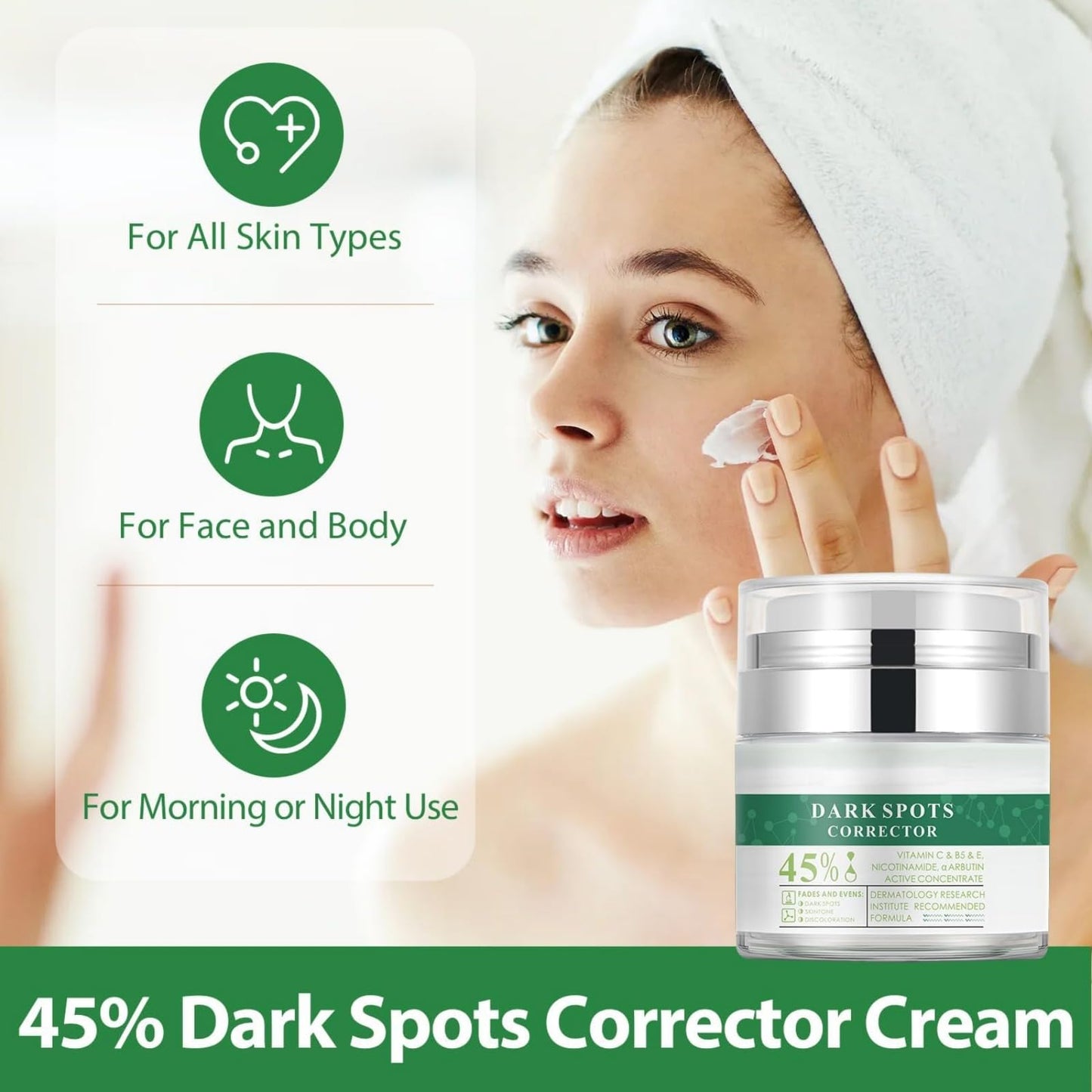 Crema para Manchas Oscuras en La Cara, Cremas para Quitar Manchas de La Cara, Crema para Las Manchas de La Cara, 50 ML / 1.7 FLOZ