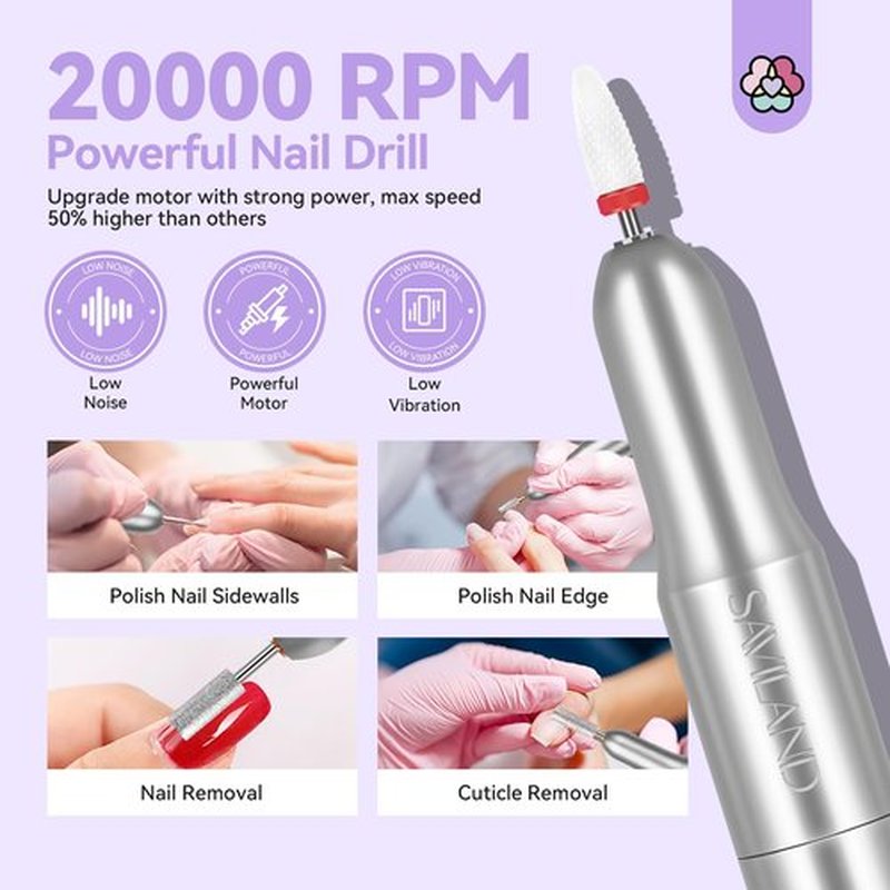 SAVILAND Acrylic Nail Kit with Nail Drill - Professional Use Only Acrylic Powder and Liquid Set Nail Tools Kit Acrylic Set with Acrylic Nail Brushes for Acrylic Nails Application Home DIY