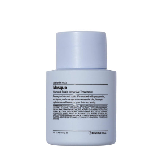 J Beverly Hills Blue Hair Mask with Eucalyptus Oil for Scalp Treatment, (3 Oz, 12 Oz, 32 Oz)