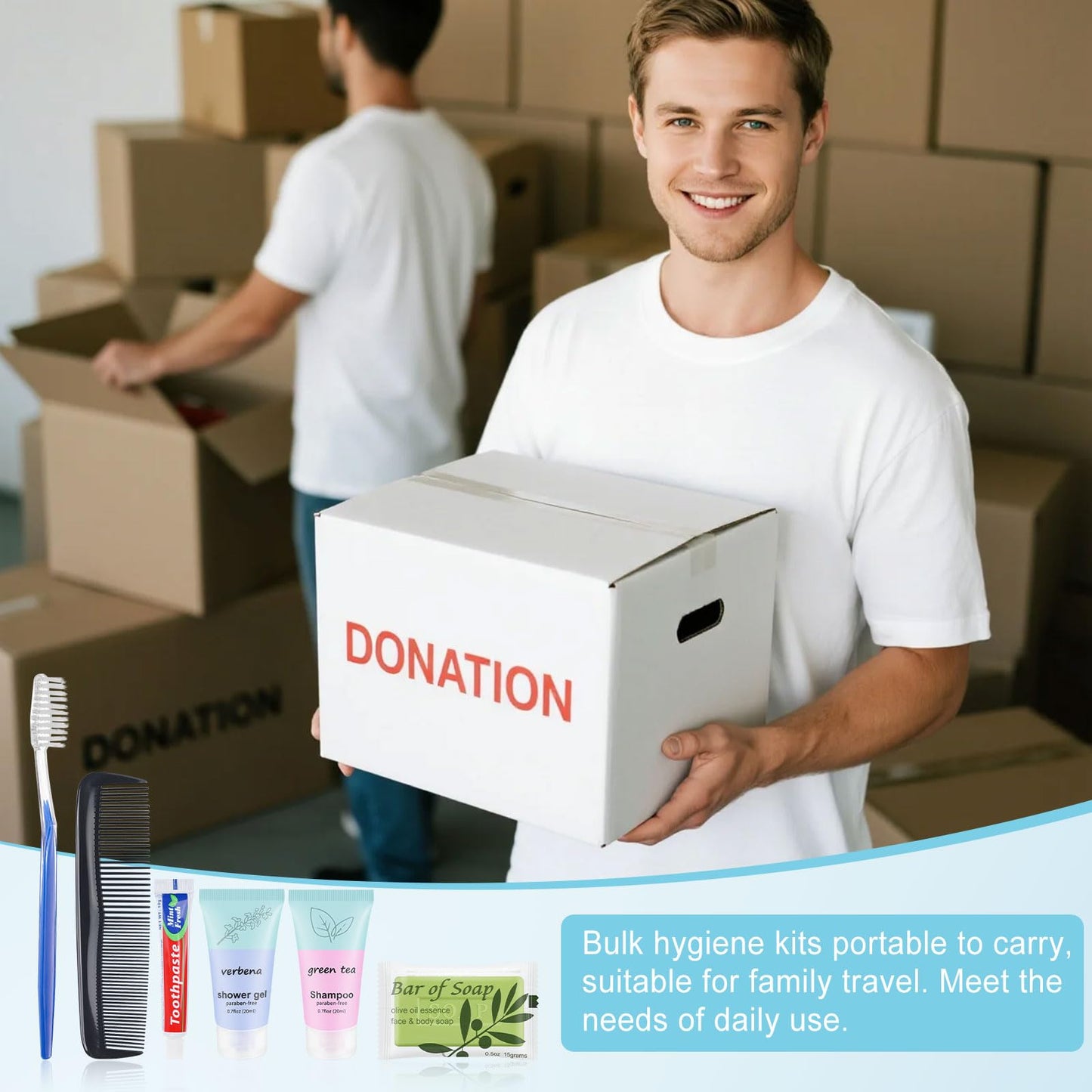 Homeless Hygiene Kit,Bulk Basic Toiletry Kits Care Package Supplies