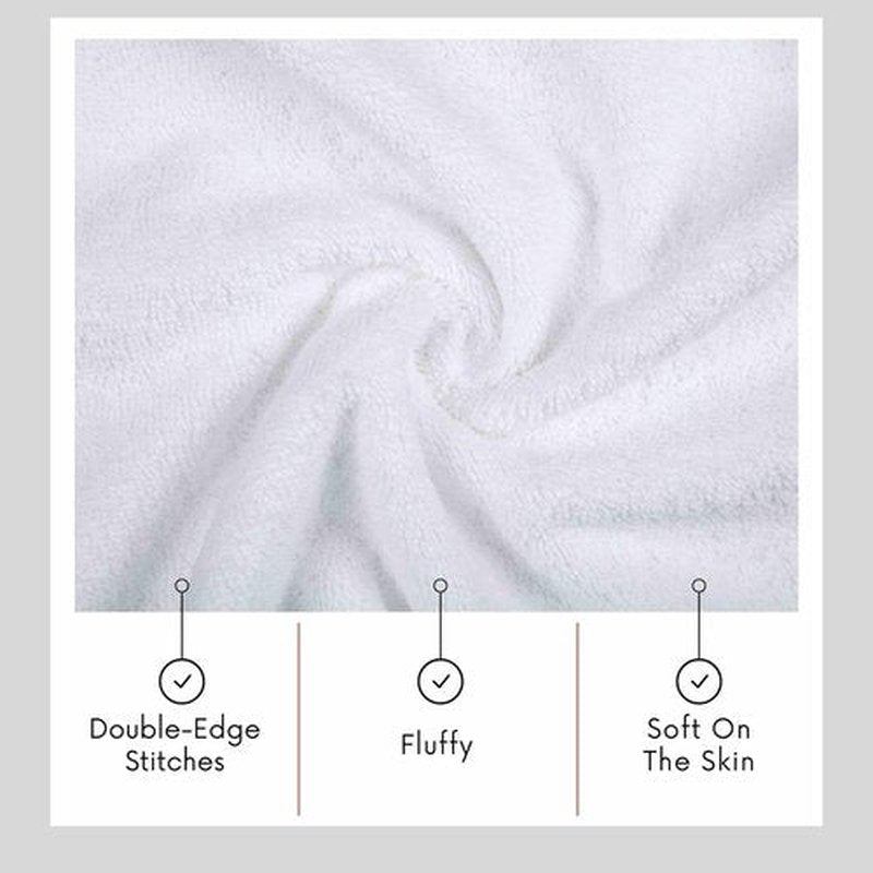TEXTILOM Washcloths for Body and Face – Hotel and Spa Quality & Soft & Absorbent & Quick Dry Wash Cloths for Your Body – 100% Turkish Cotton Wash Clothes Towel Set of 4 (13 x 13 inches) - White
