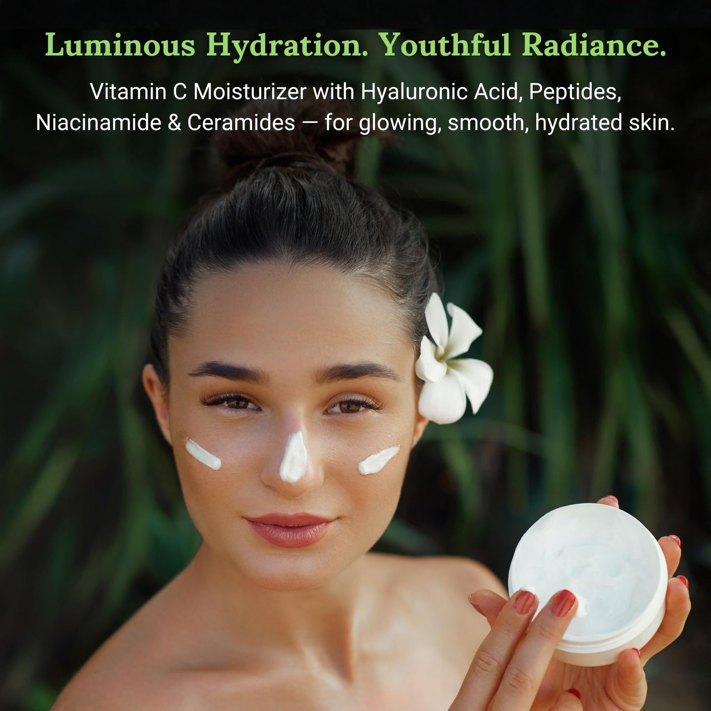 Rejalla - Face Moisturizer for Women - Vitamin C Hyaluronic Acid Anti Aging Face Cream with Niacinamide Peptides Ceramides Collagen - Luminous Hydrating Facial Cream for Dry Mature Aging Skin - 4 oz