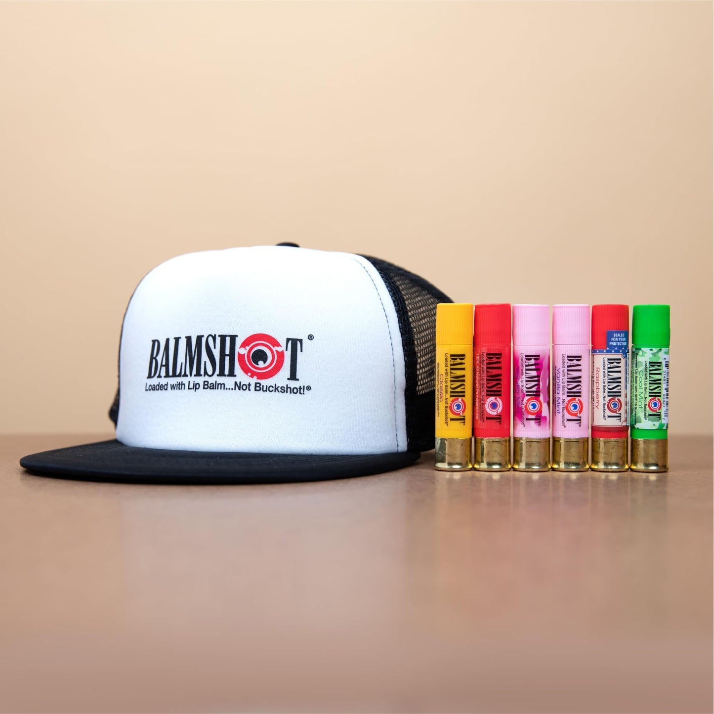 BALMSHOT Lip Balm 6 Pack w/Logo Cap