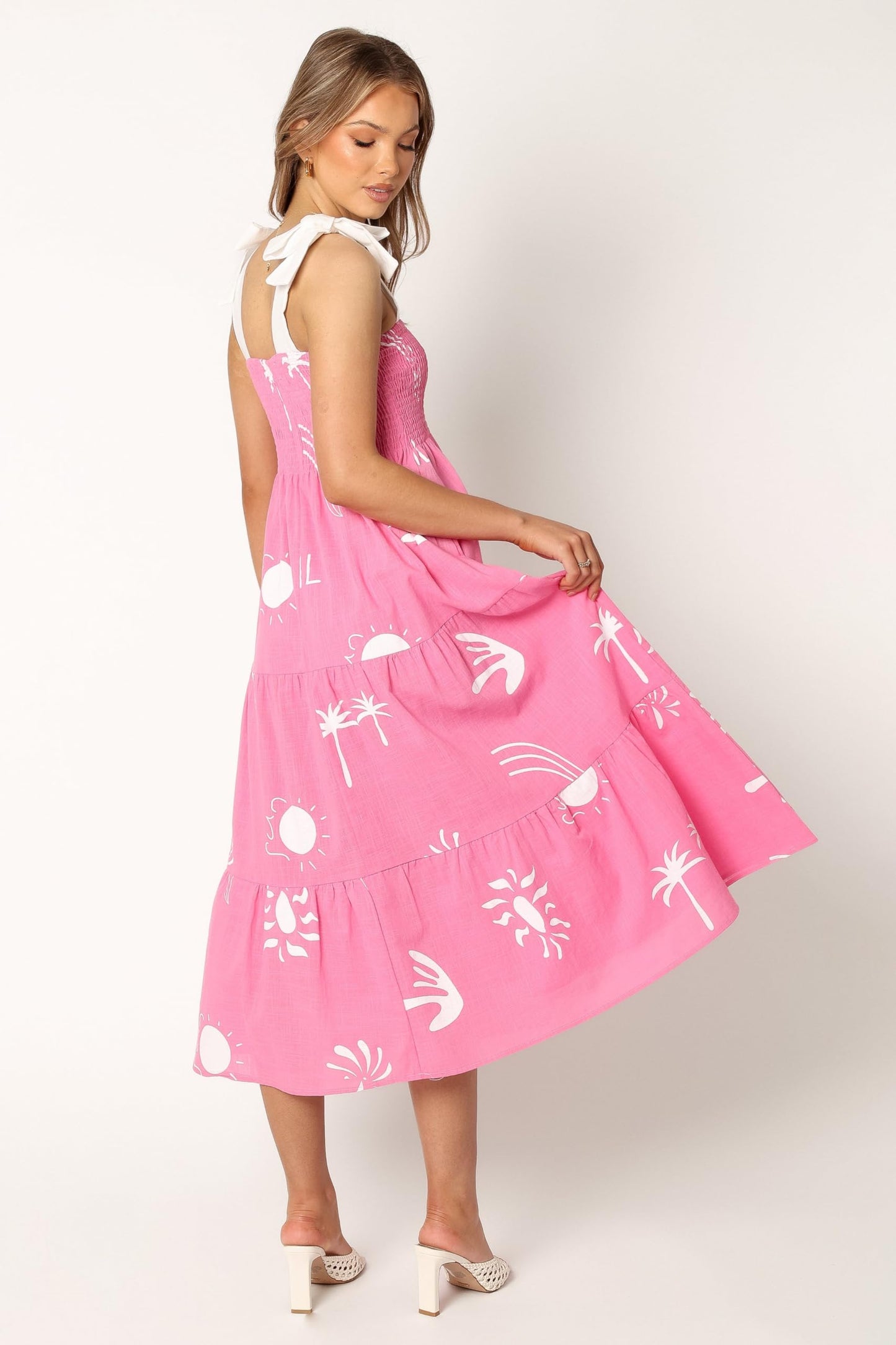 Petal & Pup Sarelle Midi Dress - Hot Pink XS