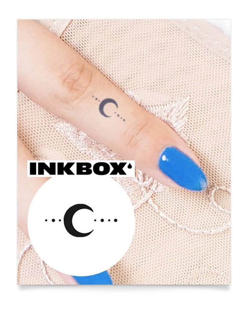 Inkbox Temporary Tattoos, Semi-Permanent Tattoo, One Premium Easy Long Lasting, Water-Resistant Temp Tattoo with For Now Ink - Lasts 1-2 Weeks, Mesiac, 1 x 1 in