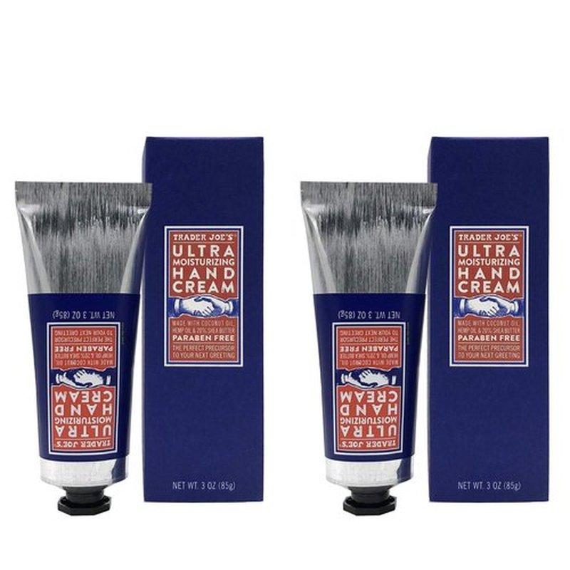 Trader Joe's ULTRA MOISTURIZING HAND CREAM - 20% Pure SHEA BUTTER, Enriched with HEMP SEED OIL & COCONUT OIL (2-Pack)