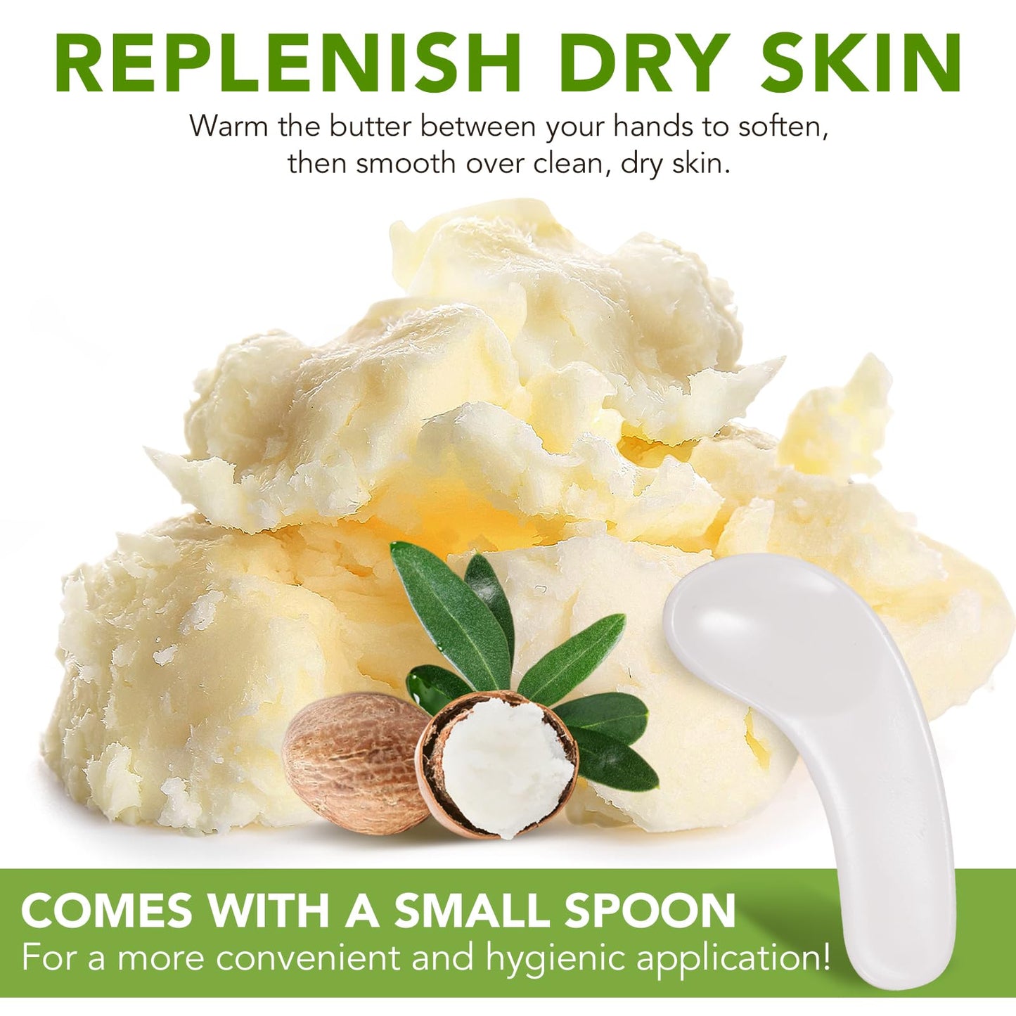 Pure Organic Shea Butter Raw, Unrefined Body & Face Butter, 100% Pure & Natural Body Butter for Dry, Cracked Skin, Stretch Marks & Anti-Aging, 7.76 oz