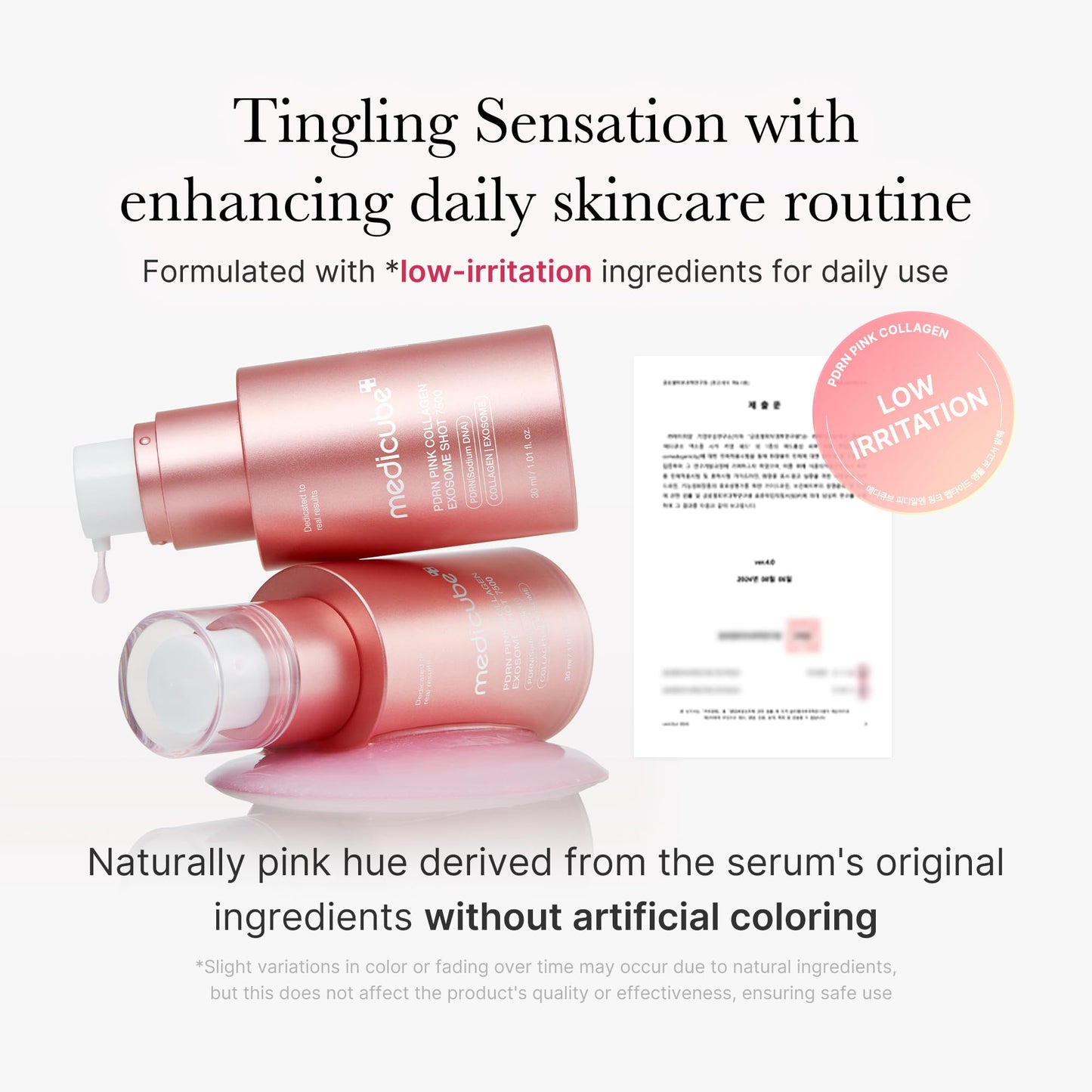 medicube Exosome Shot PDRN Pink Collagen 7,500 PPM Spicule Facial Serum