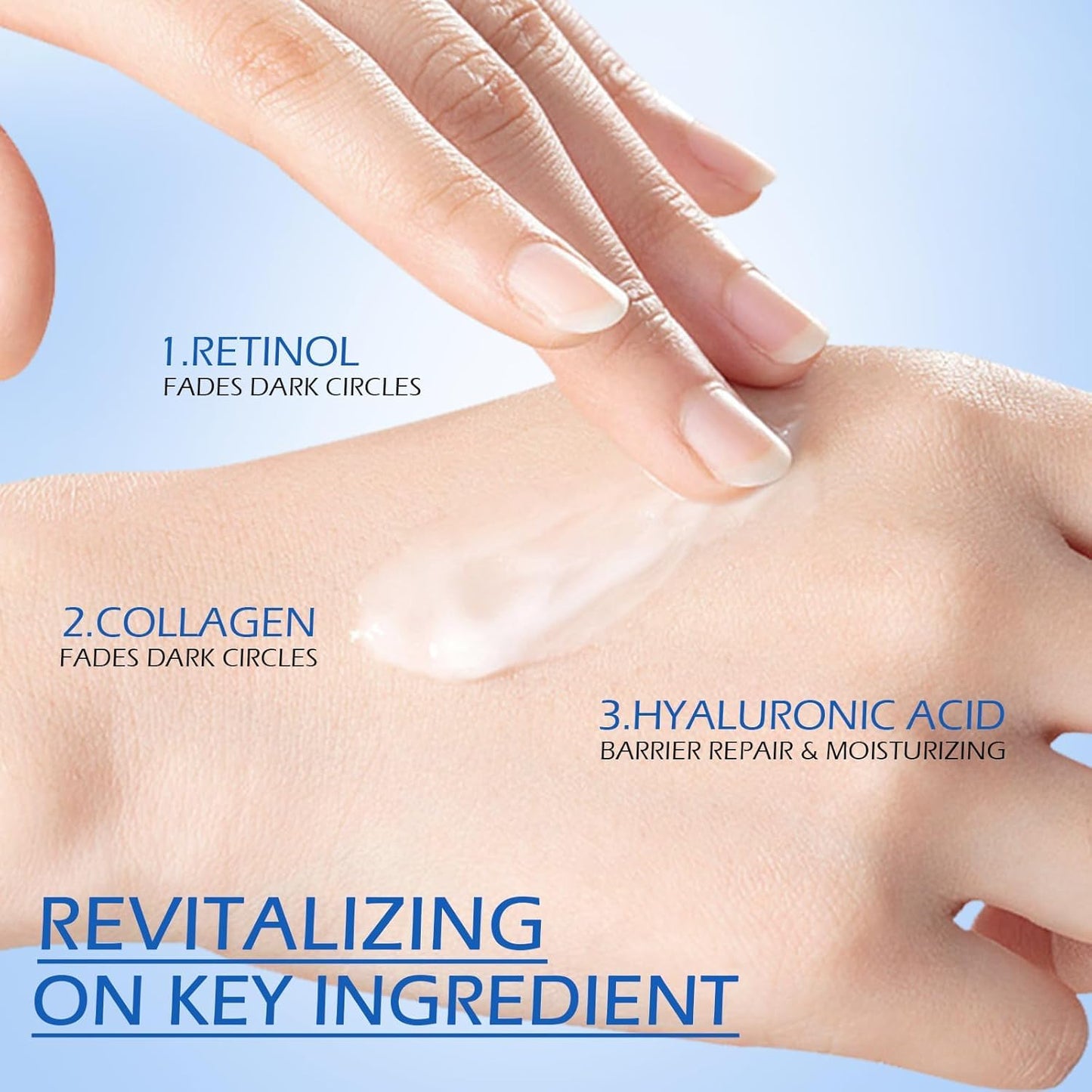 Retinol Eye Cream, Hydrating Under Eye Care Daily Wrinkle Cream, Infused with 30% AHA to Smooth and Hydrate Skin, Eye Cream for Dark Circles, Reduces Under Eye Bags, Smooths Fine Lines and Wrinkles