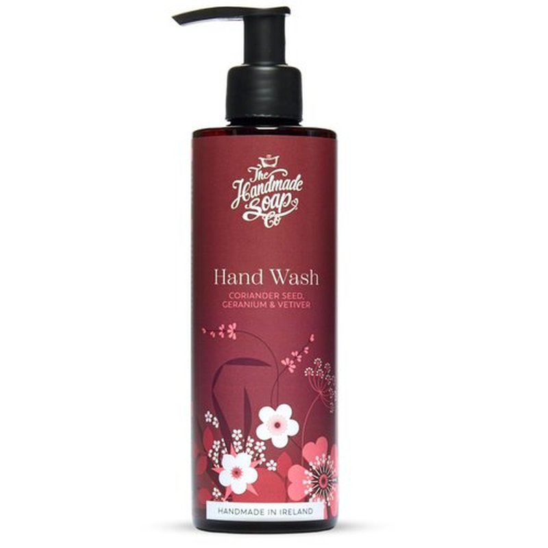 The Handmade Soap Company Hand Wash, Coriander Seed, Geranium, & Vetiver Liquid Hand Soap, Natural Liquid Soap, Moisturizing Hand Soap, Cruelty Free & Vegan Hand Soap, 8.5fl oz