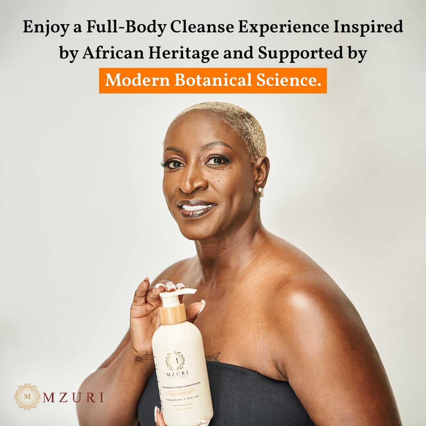 MZURI Unscented Body Wash, African Black Soap, Organic Shea Butter, and Calendula, Moisturizing, Hydrating, and Gentle Formula for Dry, Sensitive Skin, Paraben-Free Luxury Body Wash - 16 Fl. Oz