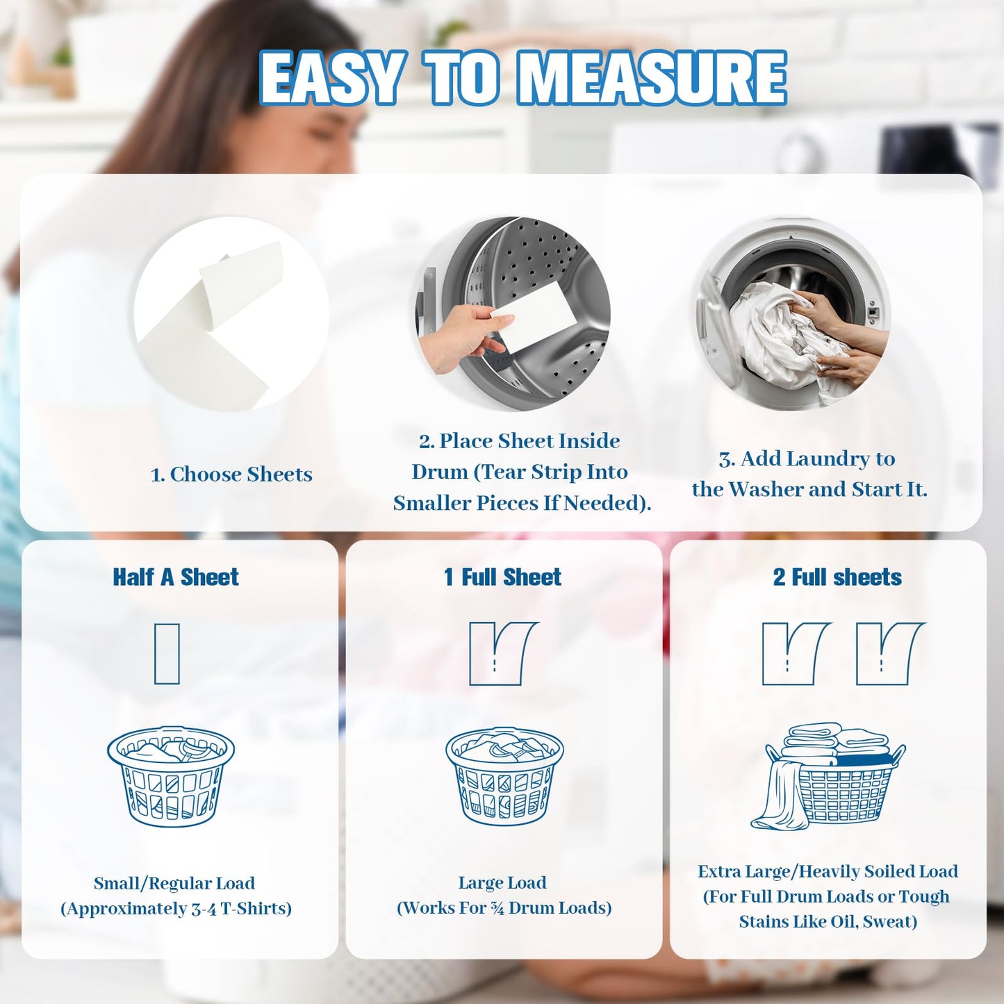 OOOFLOWER Laundry Detergent Sheets Up to 80 Loads (40 Sheets) Compact Washing Strips, Plastic-Free Liquidless Detergen, Space-Saving for Home Dorm Travel Camping, Fresh Linen