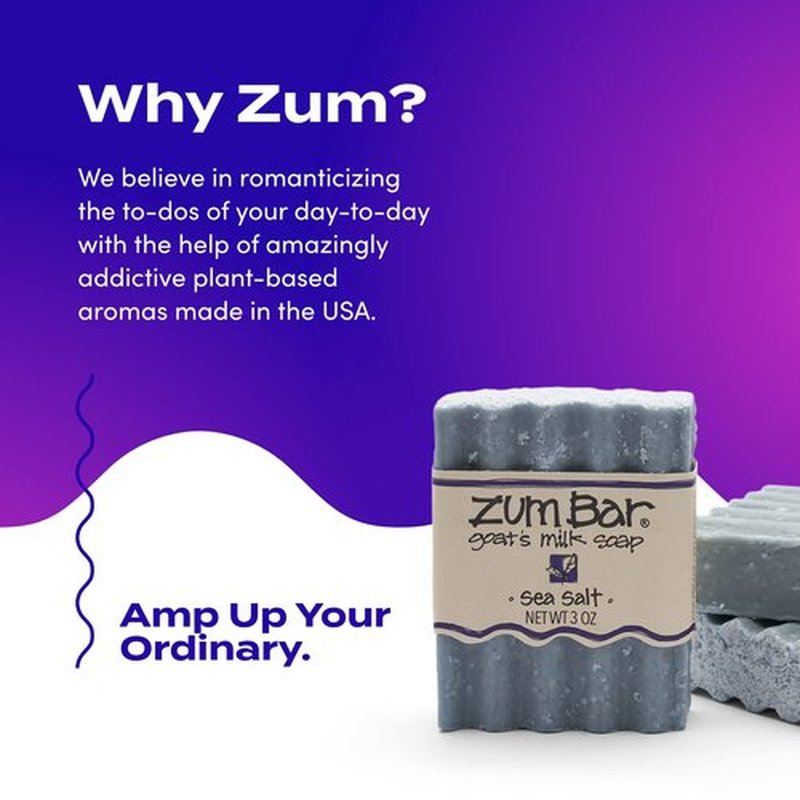 Zum Bar Goat's Milk Soap - Sea Salt - 3 oz (3 Pack)