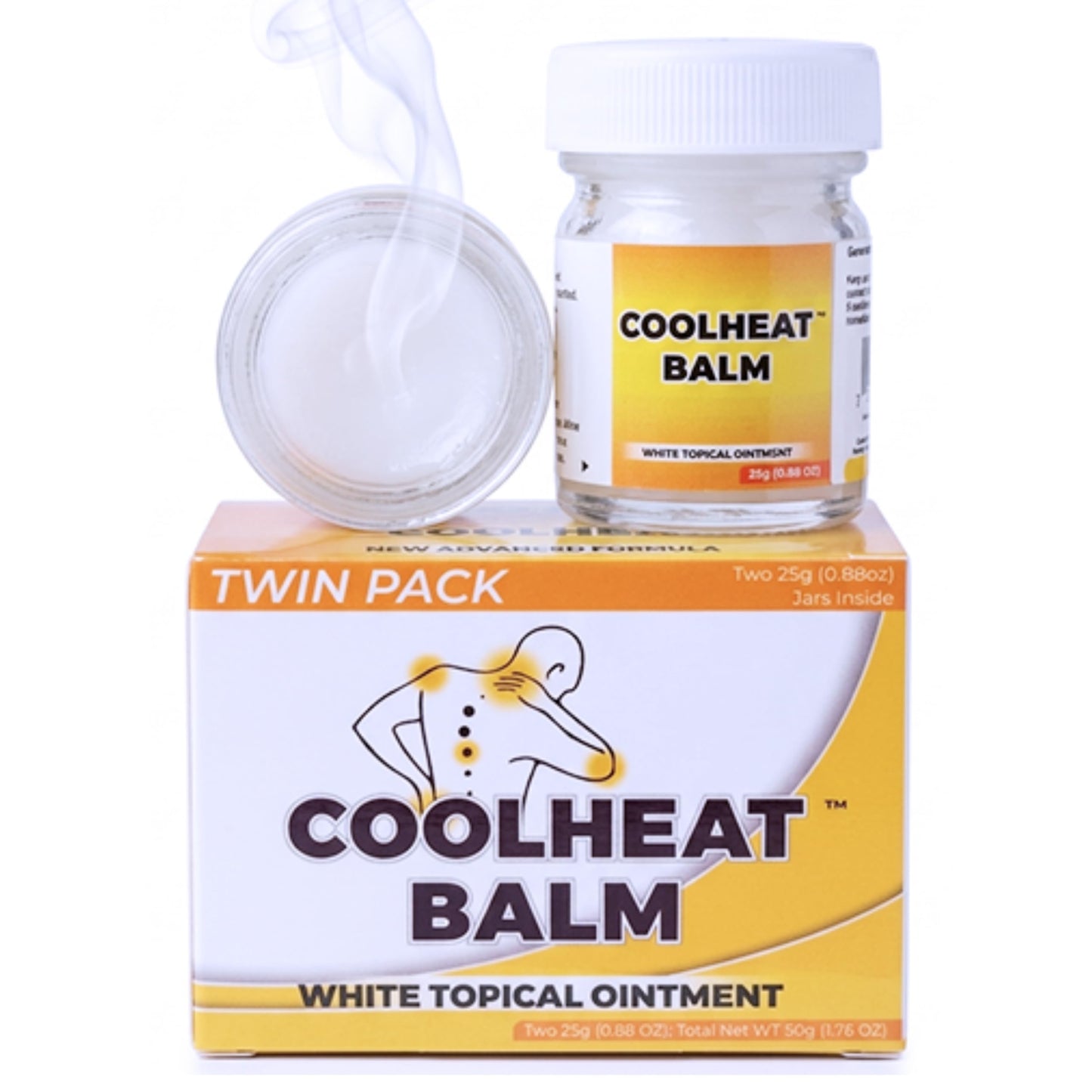 Aboniki COOLHEAT Ultra Strength | Powerful Topical Relief Balm with Natural Ingredients | Fast-Acting Soothing Relief for Joint, Muscle, Soreness, Cramps | Comforting Aromatherapy Blend | 2 Glass Jars