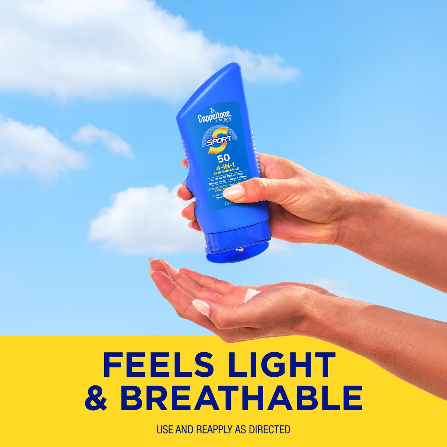 Coppertone SPORT Sunscreen Lotion SPF 50, 3 FL OZ