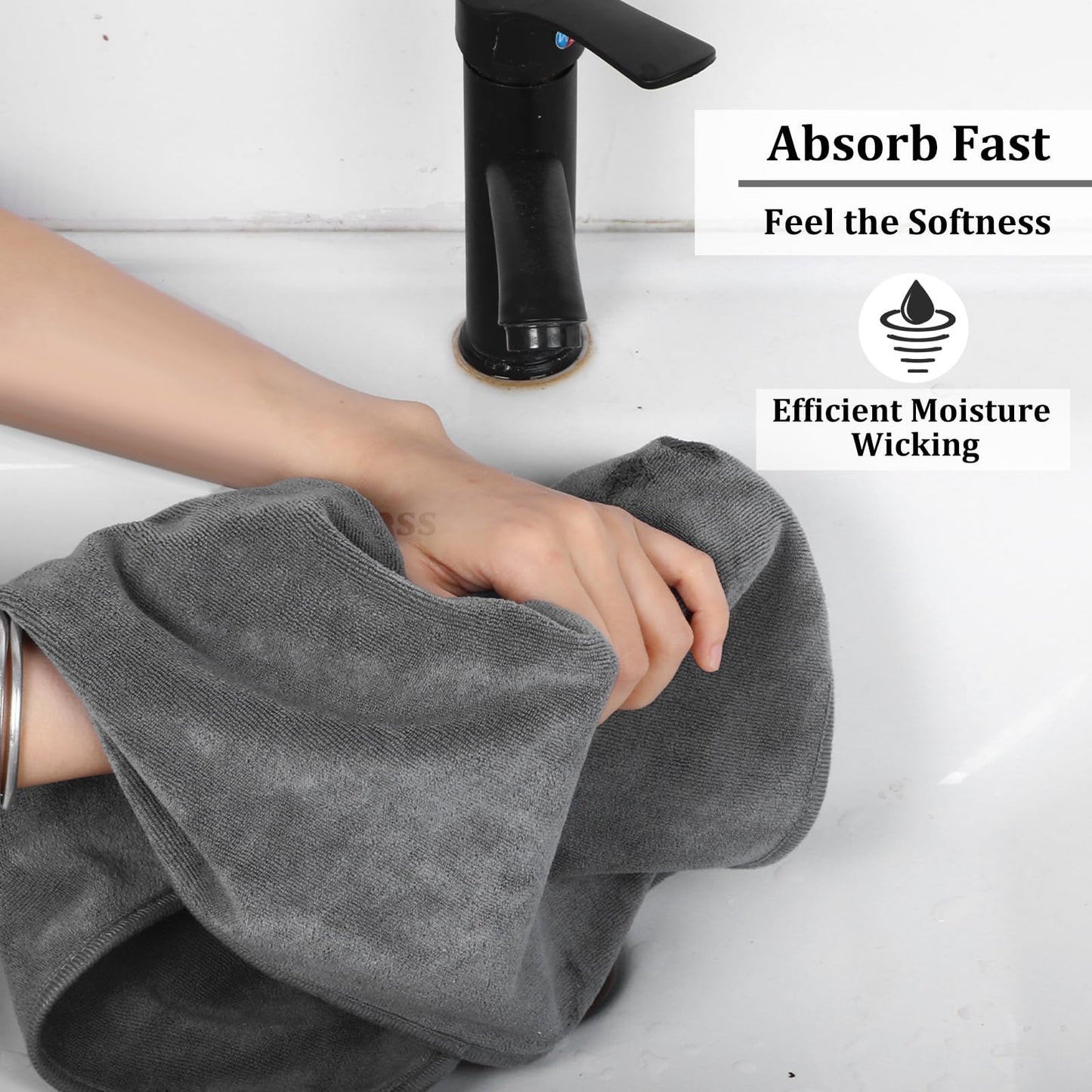 JOUTYFOR 5 Pack Microfiber Esthetician Towels for Facials Mask Removing Face Wrap Soft Facial Cloth with Split Design Spa Towels for Facial Steam Massage and Cleansing
