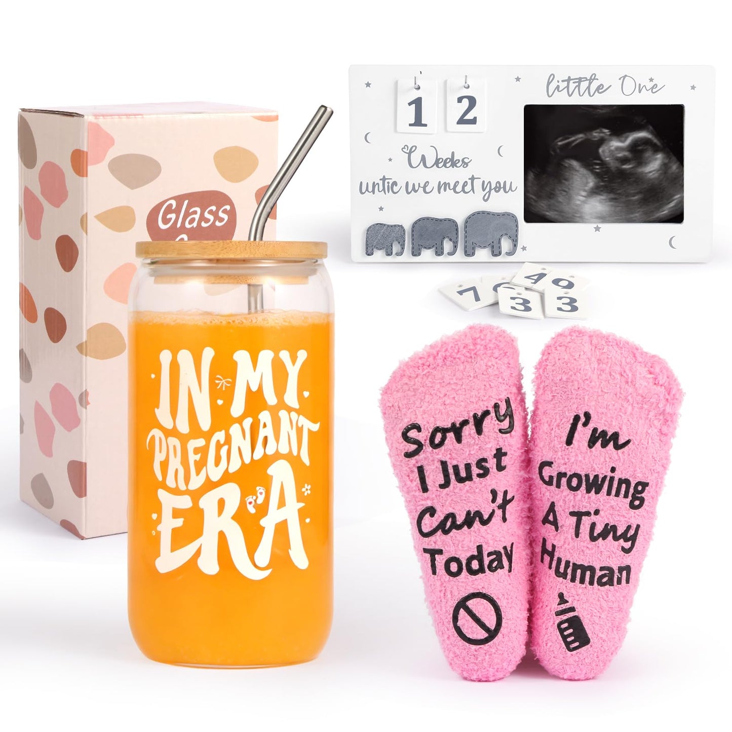 ddnzhe Sonogram Picture Frame, Ultrasound Photo Frame with Baby Countdown Weeks, Expecting Parents to be Pregnancy Gift Congratulations Pregnancy Must Have Accessories