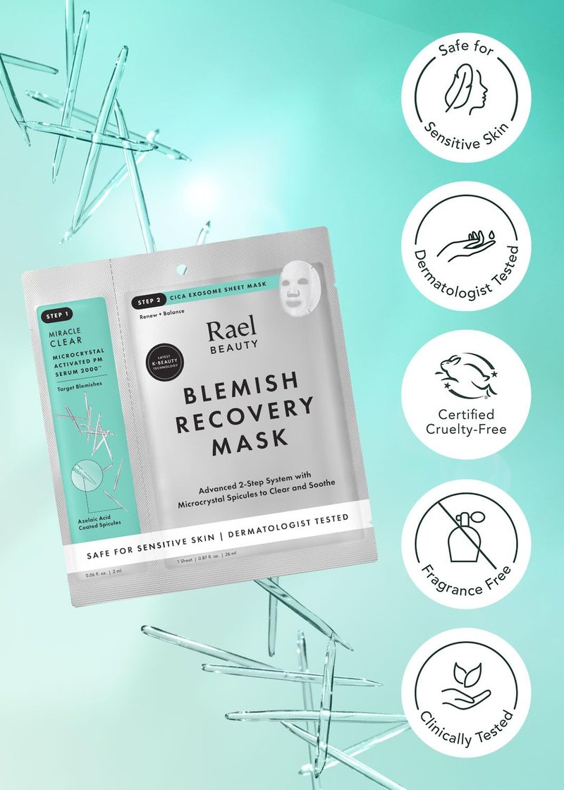 Rael Face Mask - Deep Hydration Moisturizing Sheet Masks for Glowing Skin | 4 Count Korean Skincare