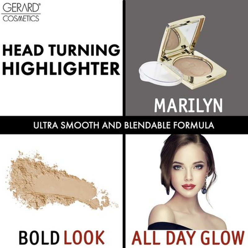 Gerard Cosmetics Star Powder Highlighter Sophia | Champagne Highlighter Makeup for Glowing Skin | Professional Mineral Facial Luminizer | Cruelty Free | Made in the USA