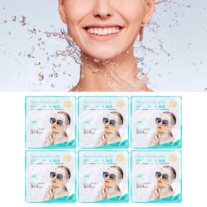 6Pcs Sun Hydrogel Cover Sun, 6Pcs Sunscreen Hydrogel Cover Hydrogel Cover Disposable Moisturizing Half Cover Hanging Ear Sun Cooling Patch for
