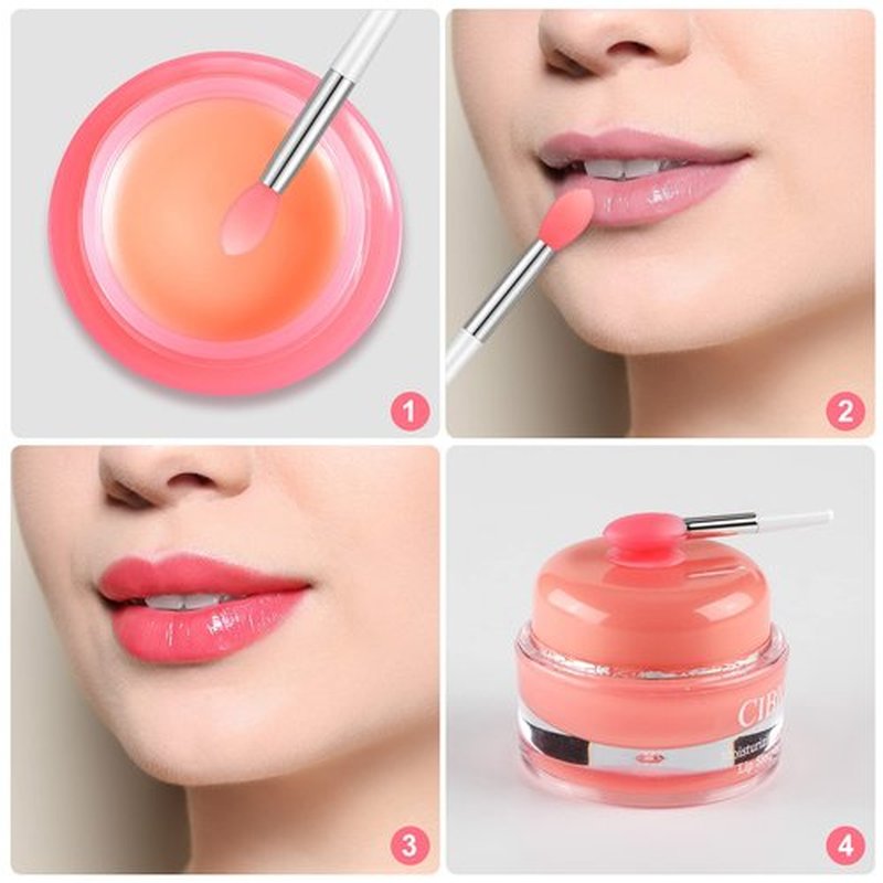 20 Pcs Silicone Lip Brush Covers and Lip Brushes for Lipsticks, Lip Gloss, Lip Balm and Other Cream Makeup Products (Pink, White)