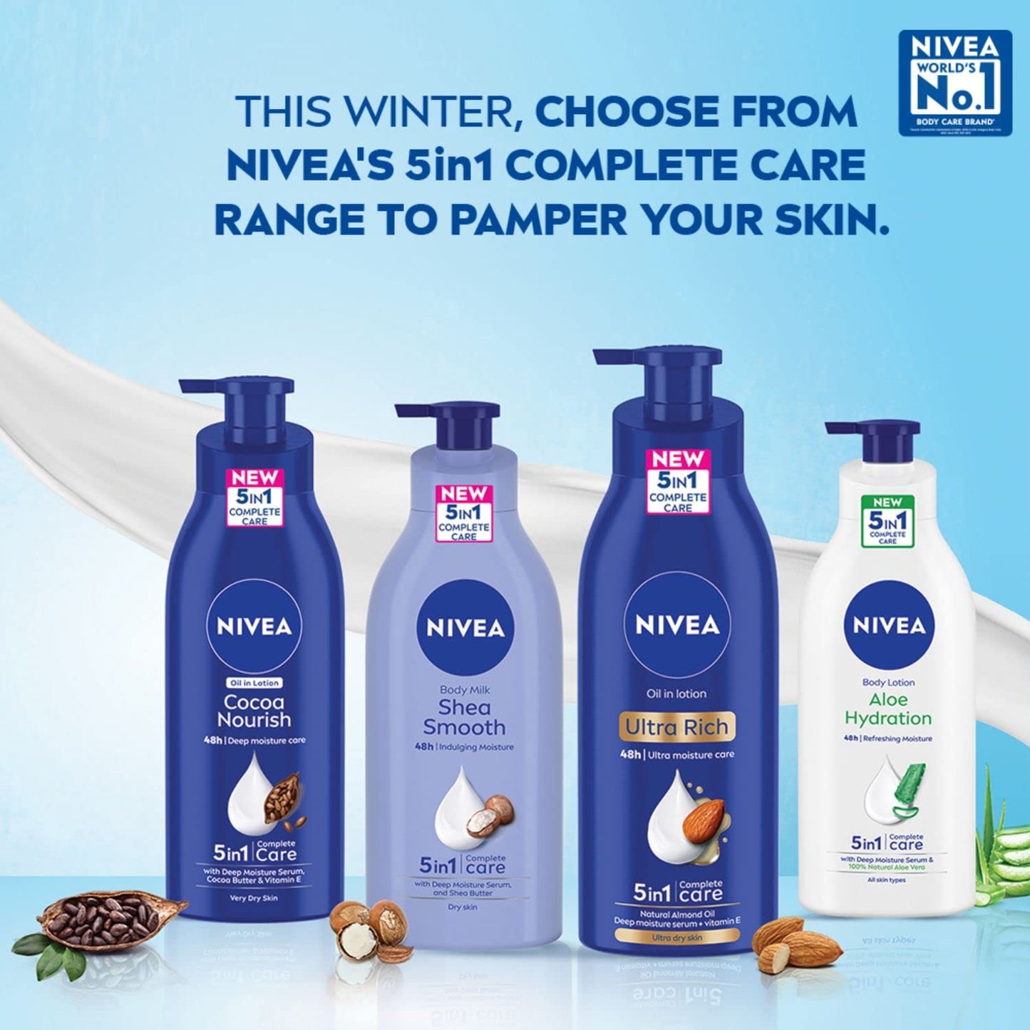NIVEA Body Lotion, Nourishing Body Milk, For Very Dry Skin, 600ml