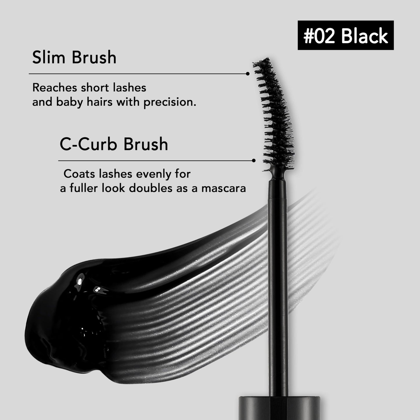 SON&PARK Eyelash Serum for Eyelash Growth and Thickness, Black, Biotin Lash Boost for Lash and Brow (Large capacity 0.52 oz) (Clear)