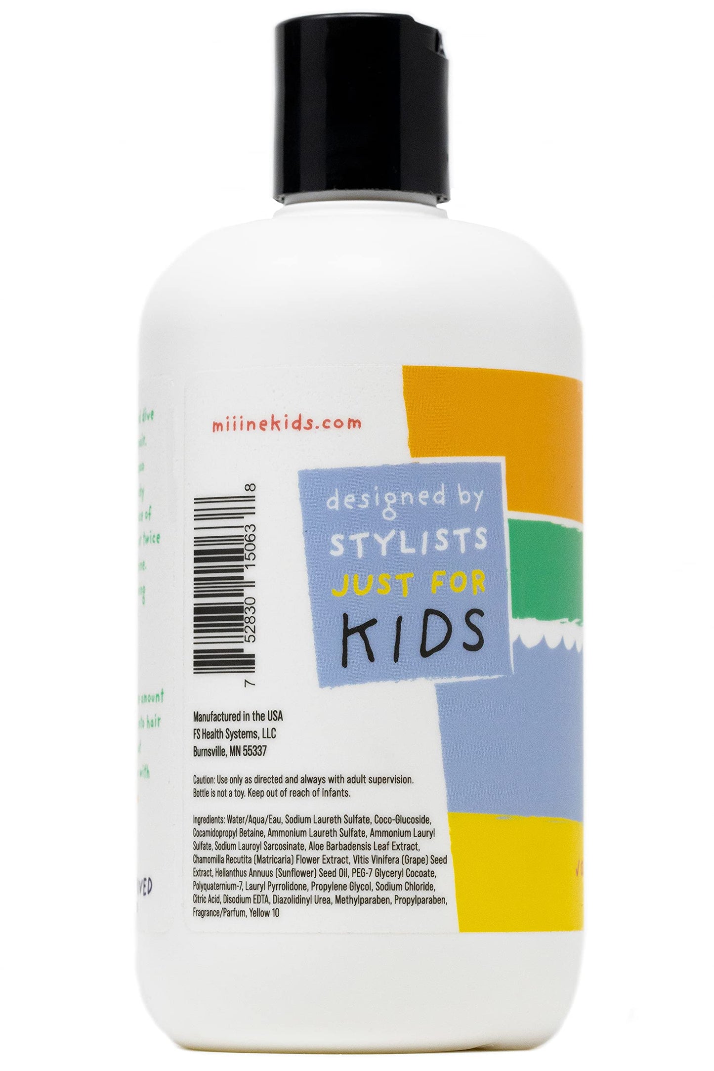 MiiiNE! Goggles Off Swim Shampoo for Kids 12oz - Tear Free Chlorine Shampoo for Pool, Hard Water or Beach - Cruelty Free, Made in USA