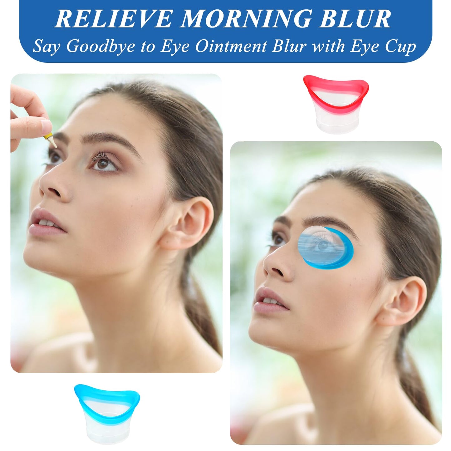 Ptwola 4pcs Eye Wash Cup Eye Wash Bath Kit Silicone Eye Cleaning Cup for Eye Rinse Portable Eye Care Tool Reusable Eye Cleaner for Quick Refresh & Relief Tired Eyes Cleaning Eye Dust Makeup Irritants