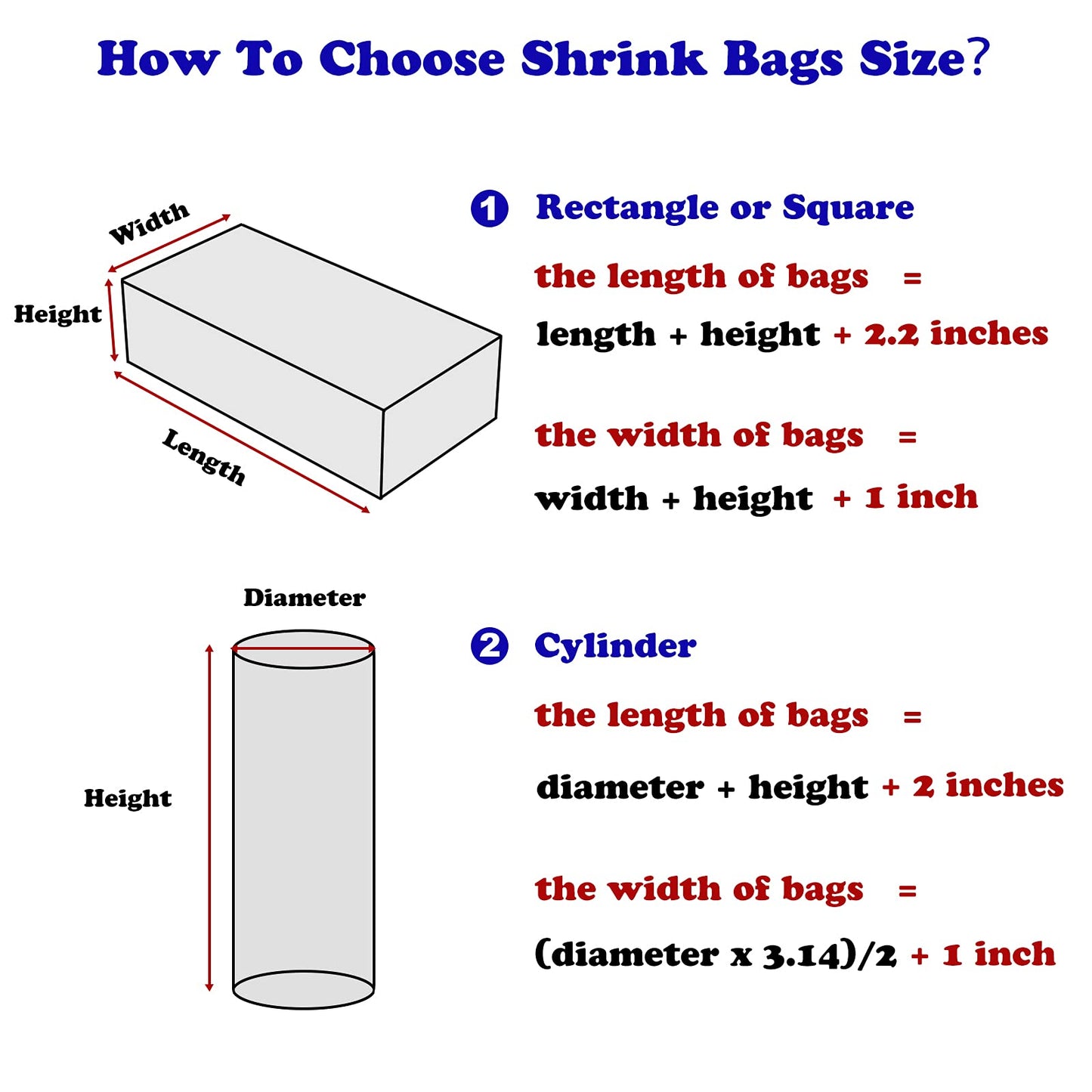 5x5 Inches Shrink Wrap Bags,200 Pieces Clear PVC Heat Shrink Bags