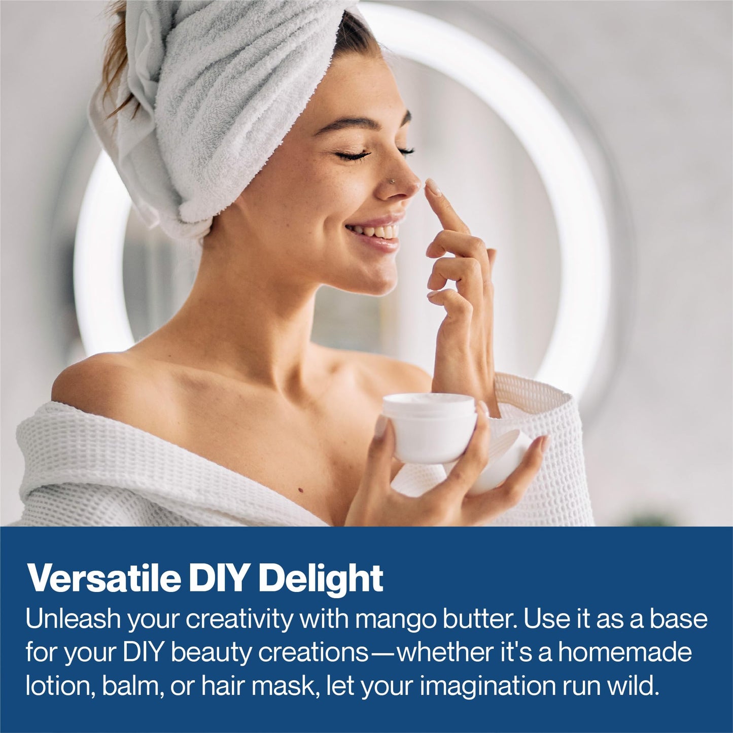 uh*Roh*Muh Premium Refined Mango Butter - Skincare & Hair Care Essential for Silky Smooth Hydration | DIY Beauty Essential Mango Body Butter for Dry Skin Solution (Net Wt.:0.8 kg/1.75 lb)