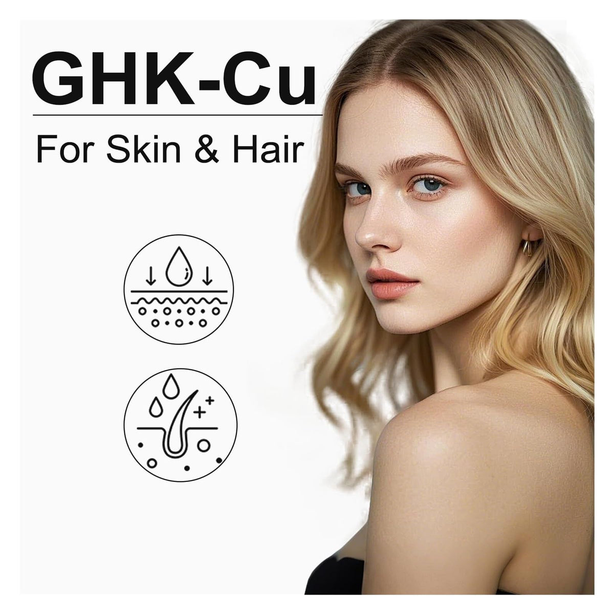 GHK-Cu Peptide for Skin & Hair, Easy to Absorb