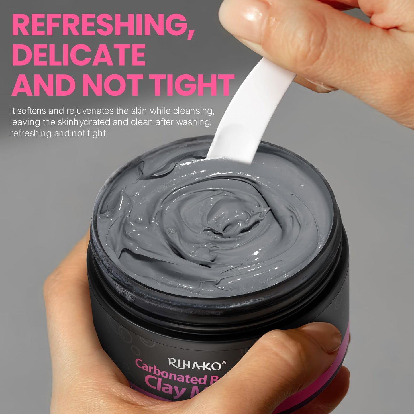 RIHAKO Valentine 's Day Gift Carbonated Bubble Clay Mask -Exfoliation Face Mask | Detoxing Clay Mask for Blackhead Removal,Dull Skin,Skincare Facial Mask for Controlling Oil and Refining Pores