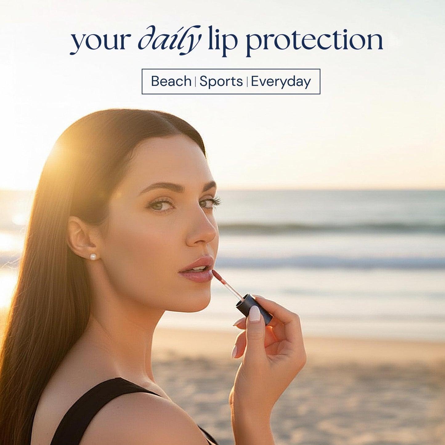 Brush On Block Sun Shine Protective Lip Oil SPF 30, Mineral Protection from UVA/UVB & Blue Light, Hydrating, Cruelty-Free, Gluten-Free, & Vegan, Coral
