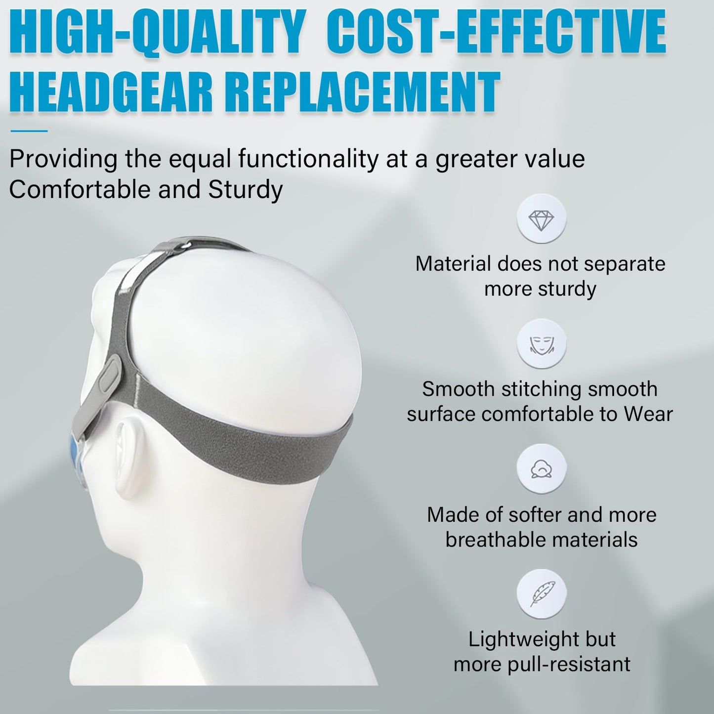 2 Packs Replacement Nuance Pro Headgear CPAP Nasal Pillow Mask Strap