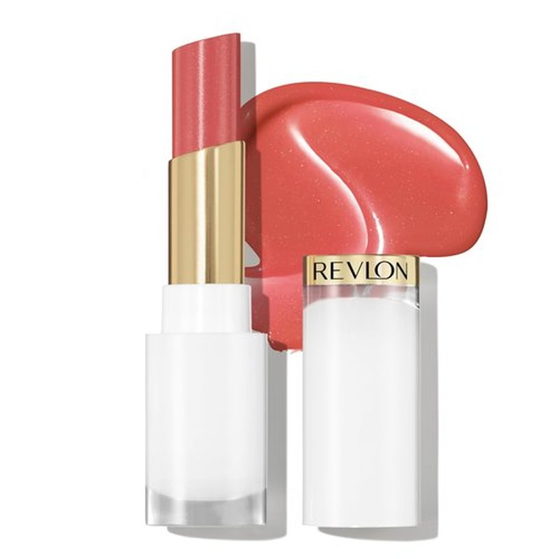 REVLON Super Lustrous Glass Shine Balm, Hydrating Tinted Lip Balm, Sheer, Glossy Shiny Finish, 003 Honey Shine, 0.11 oz