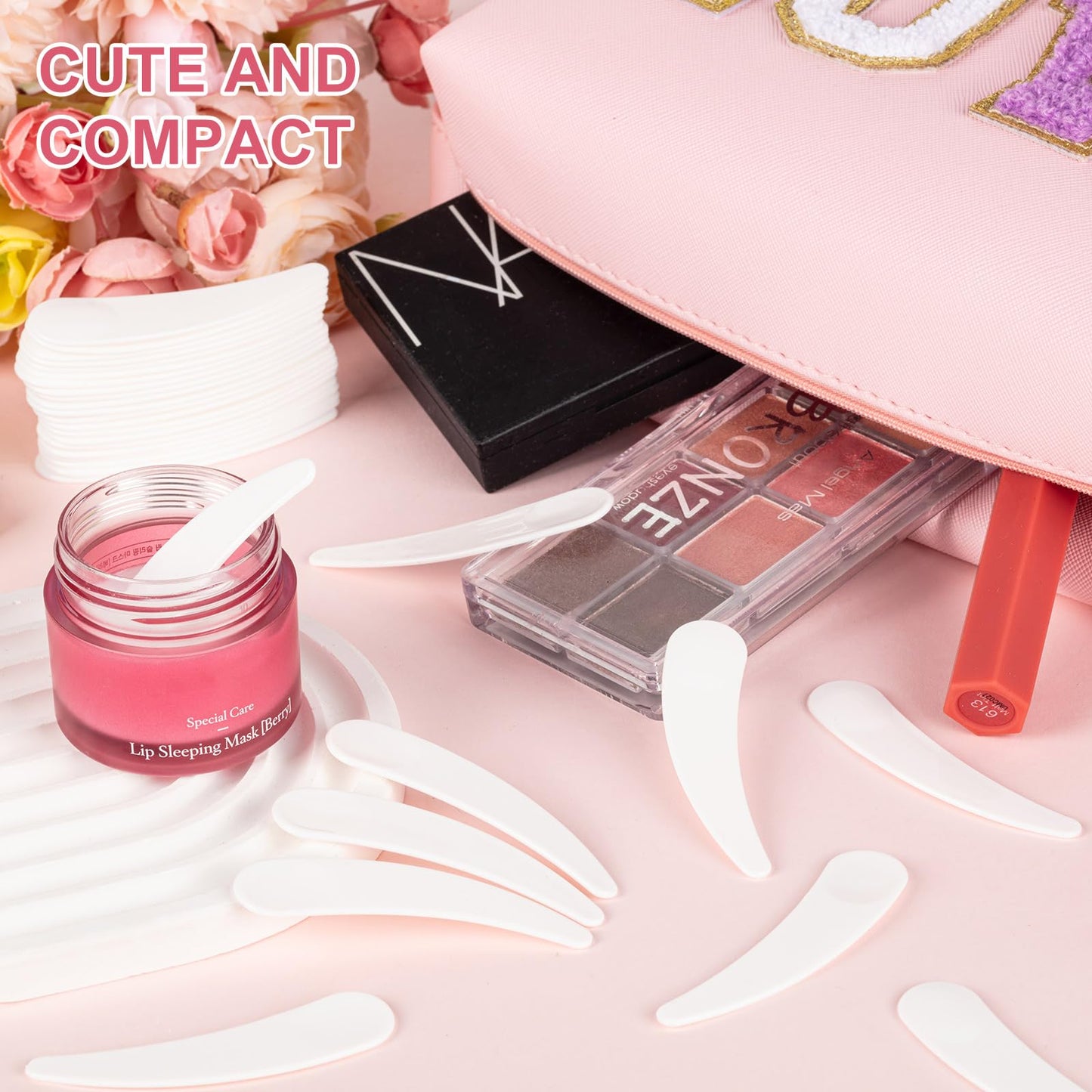 150 Pcs Cosmetic Makeup Spatula Mini, Disposable Plastic
