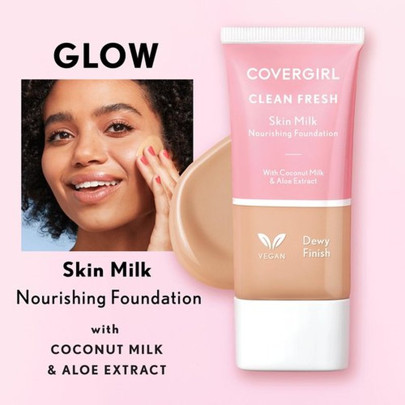 COVERGIRL, Clean Fresh Skin Milk Foundation, Fair/Light, 1 Fl Oz (Pack of 1) (packaging may vary)
