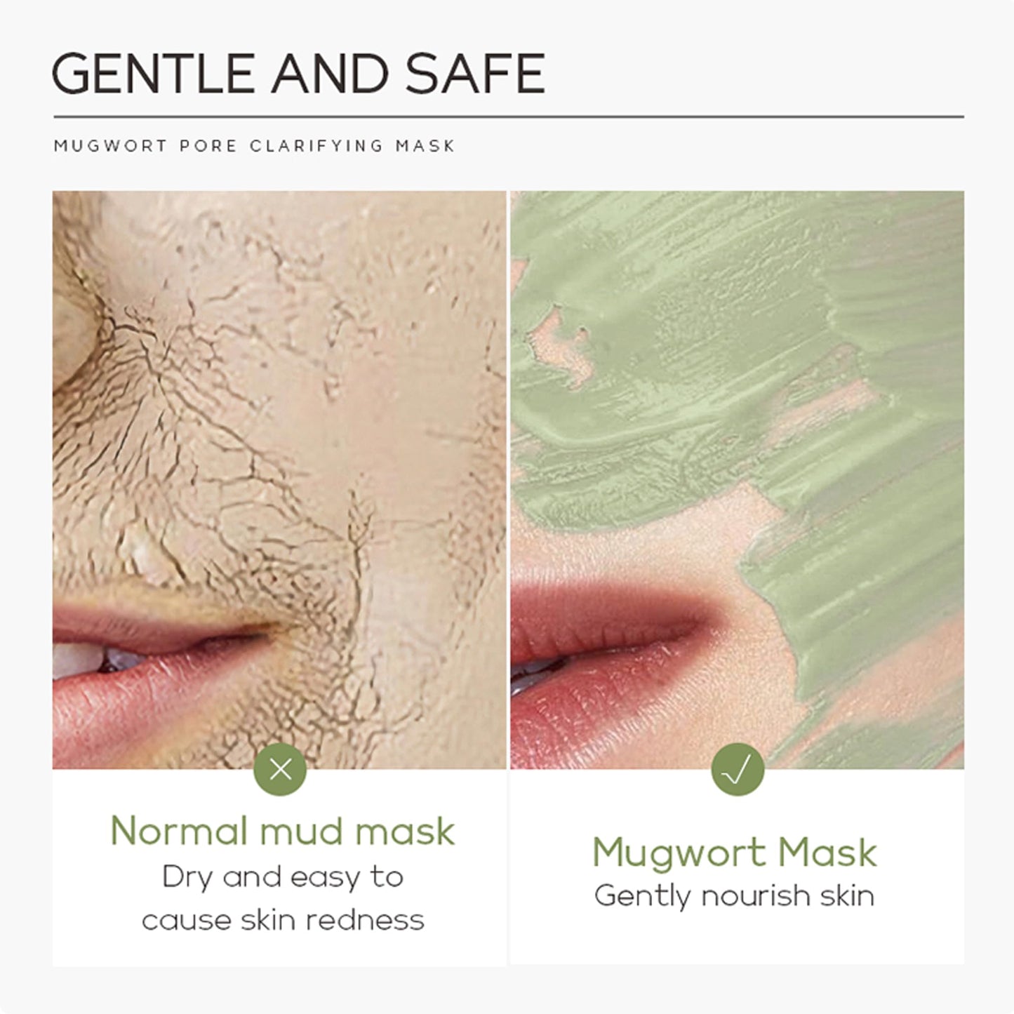 DLZZRS Mugwort Pore Clarifying Mask, Face Exfoliator Targets Clogged Pores, Whitehead & Blackhead Remover, Pore Refreshing Mask Mud Cream Hydrating Wash Off Pack, Pore Cleansing Exfoliator, 3.52 fl.oz