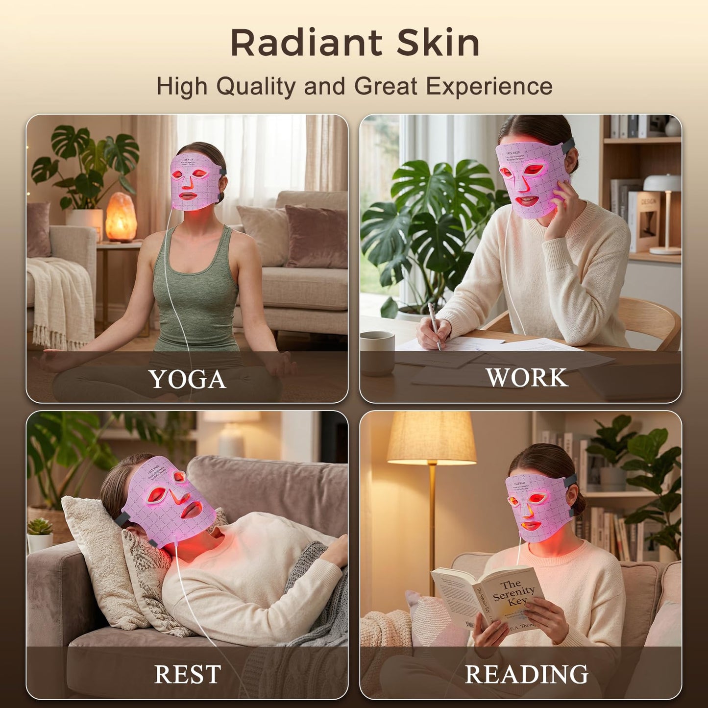 Verfubo Red Light Therapy Face Mask, LED Light Therapy Mask FDA Cleared - 660nm & 850nm for Wrinkles, Collagen & Acne I Adjustable Fit for All Skin Tones I Clinically-Backed 10-Min Daily Sessions