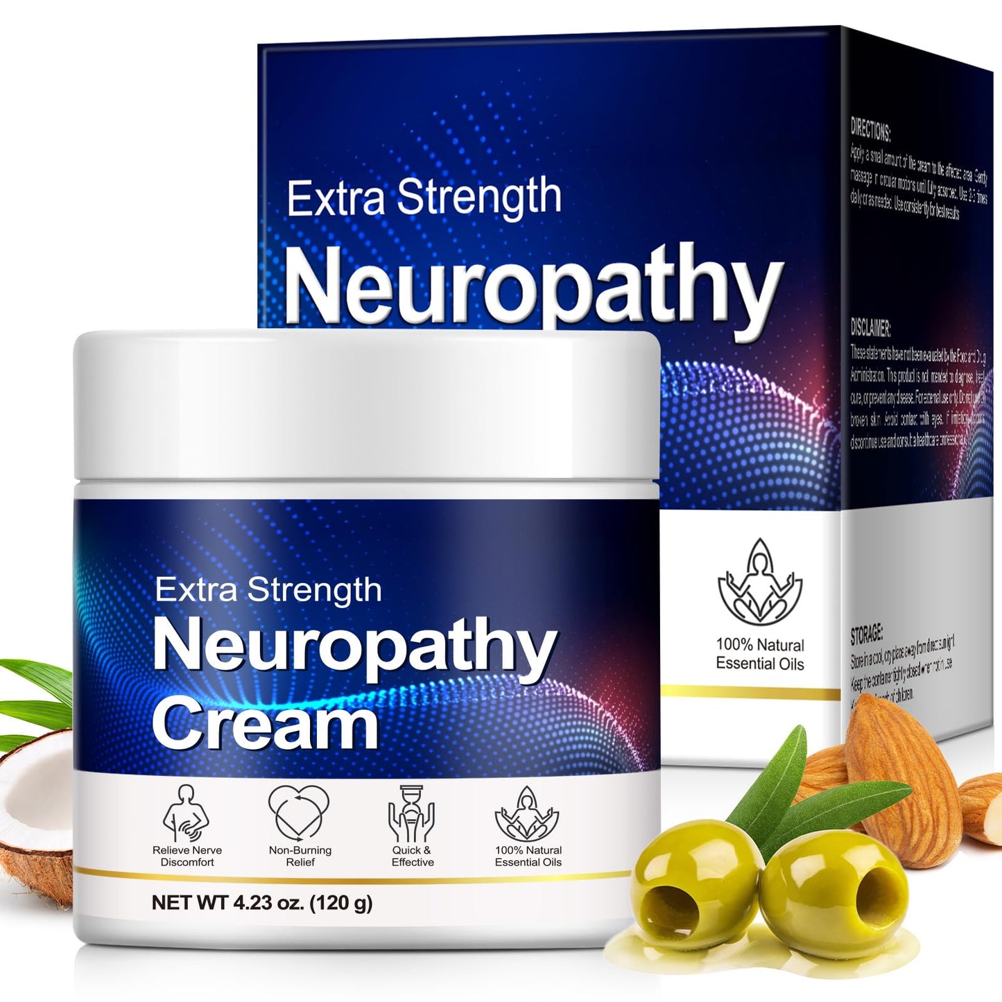 ZIXAOK Neuropathy Cream for Feet, Hands, Legs,Toes & Back, Natural Plant-Based Formula – Fast-Absorbing Moisturizing Cream, Non-Greasy 4.23 oz