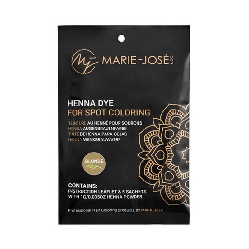 Marie-José & Co Henna Dye Set - Professional Henna Tint for Spot Coloring - Good for 50 Applications (Blond)