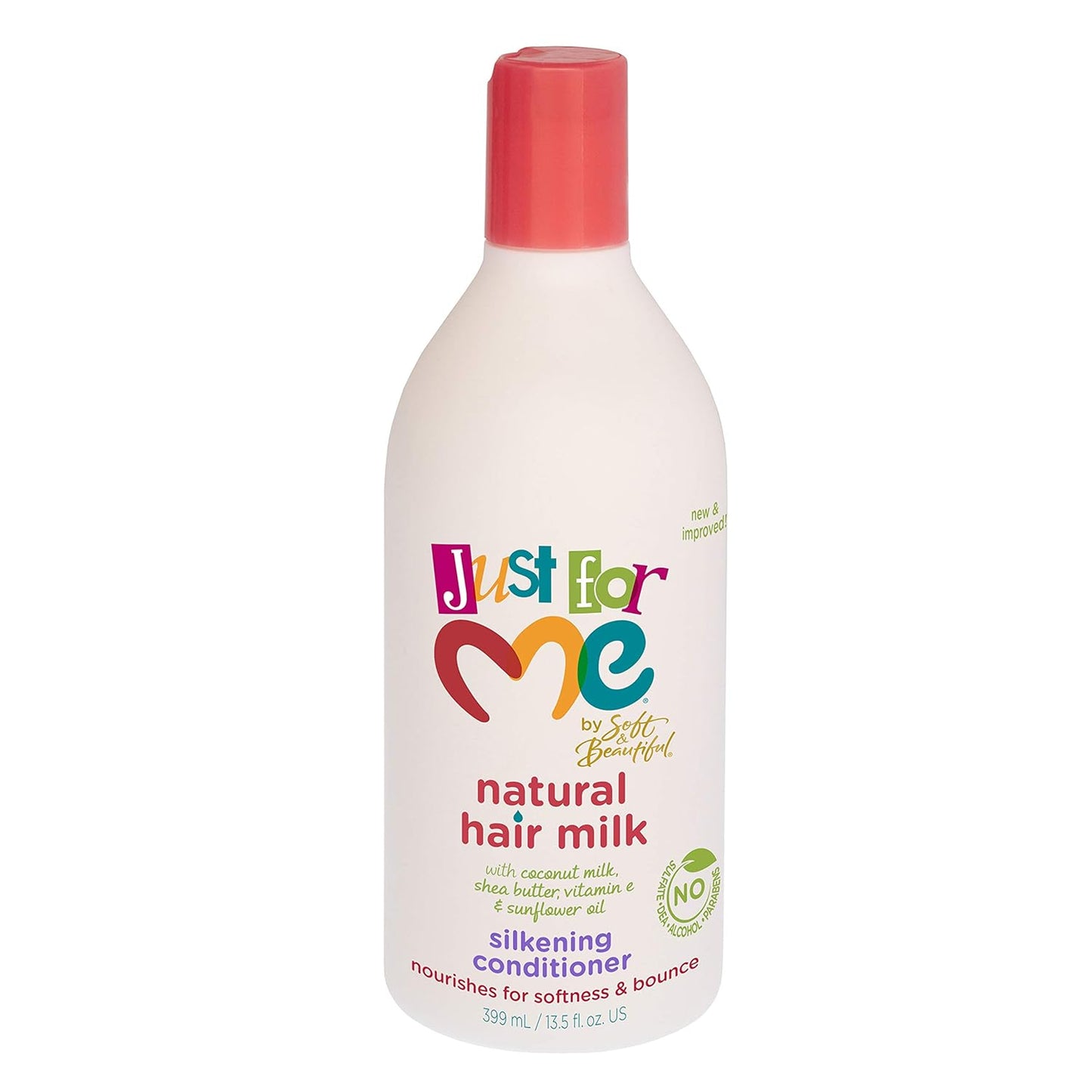 Just For Me Natural Hair Milk Conditioner – Nourishing Silkening Formula with Coconut Milk & Shea Butter, 3 Pack (13.5 oz)