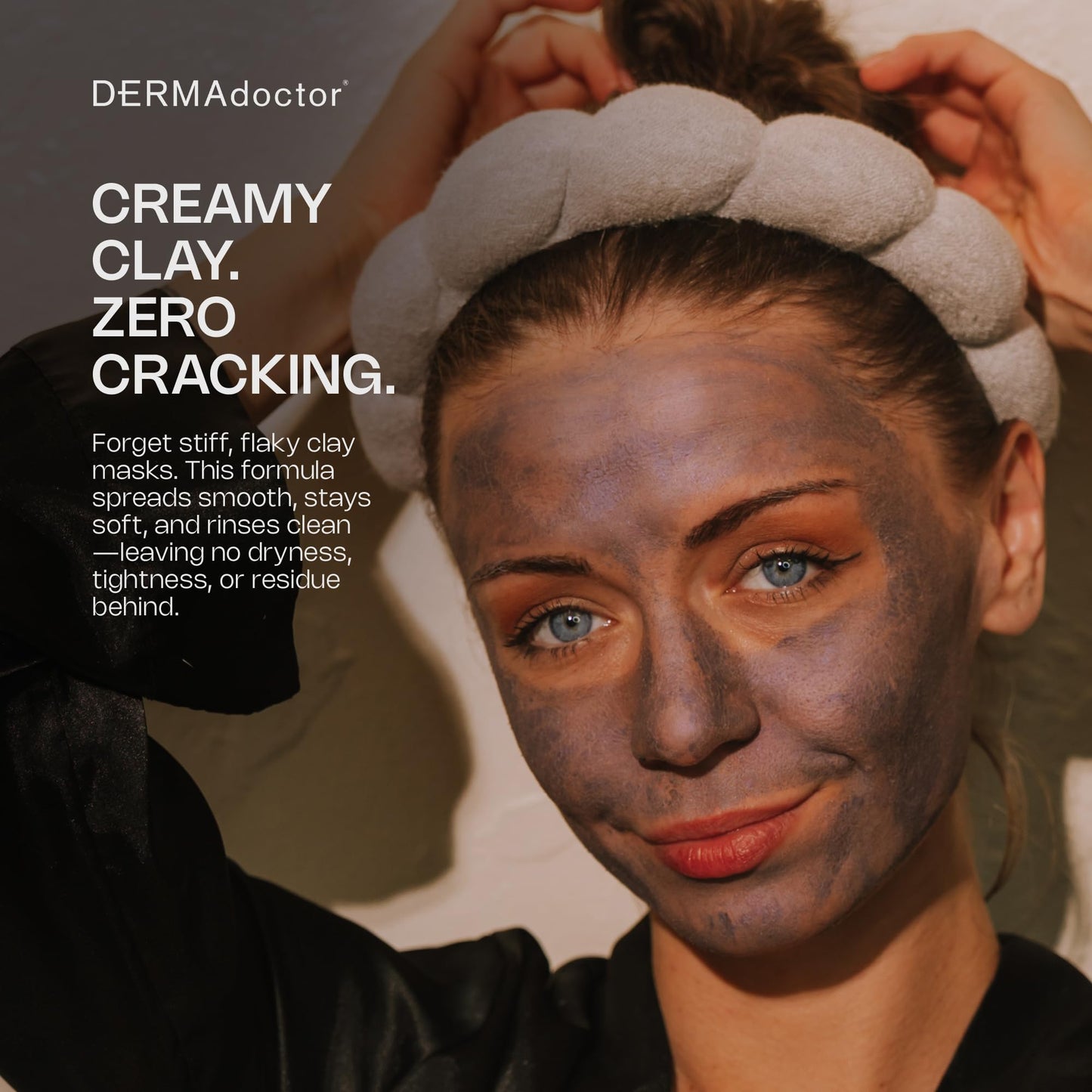 DERMAdoctor Clay Mask for Face with Bentonite & Kaolin Clay – Vitamin C Mask for Face, Pore Minimizer, Facial Detox, Facial Oil Remover, Illuminator, Acne Scar care - 15 Minutes - 1.69 oz