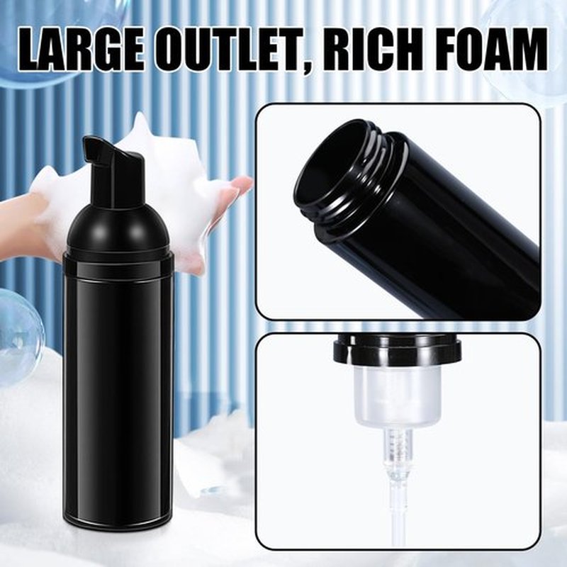 ASEVAT 12 Pcs Empty Foam Pump Bottle, 2 oz Mini Travel Foaming Soap Dispenser for Hand Soap, Lash Cleanser, Shampoo