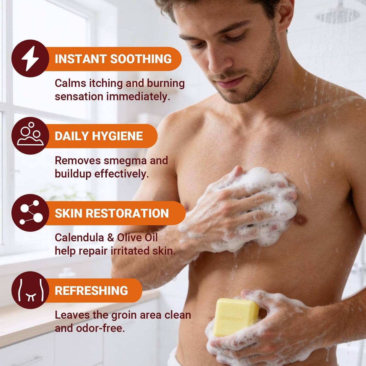 ishancare Balanitis Soap for Men 5.64oz