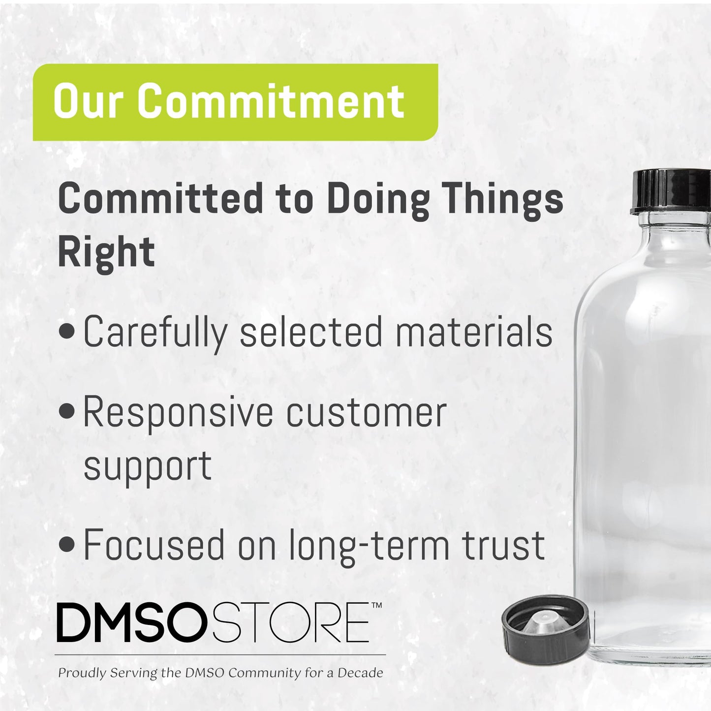 DMSO Liquid Pharmaceutial Grade 4 oz. (Dimethyl Sulfoxide) 99.995% Purity, Low Odor, Non-Diluted, Glass Bottle with Dropper