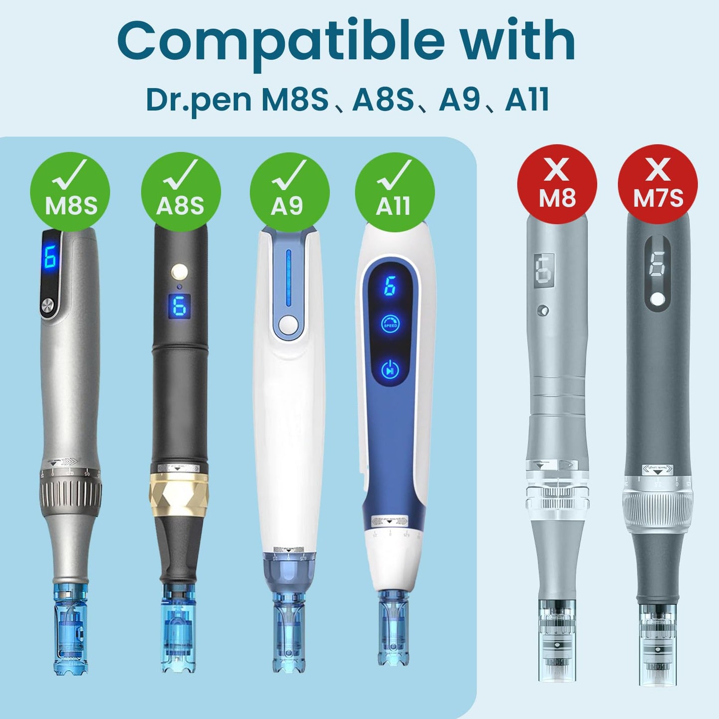 12Pcs 18Pin Microneedling pen Cartridges for Dr Pen M8S/A11/A8S/A9 at Home Use,0.25mm