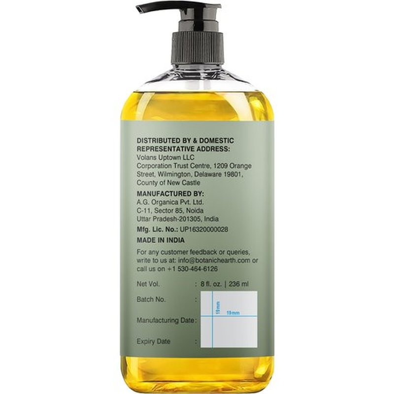 Botanic Hearth Organic Jojoba Oil -100% Pure Cold Pressed Hexane Free for Skin, Hair, Nails - 8 Fl Oz | 236 ml